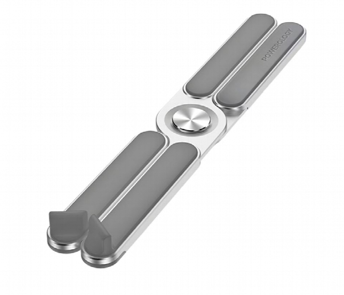 Powerology Adjustable And Foldable Laptop Stand Silver - Zoom Image 1