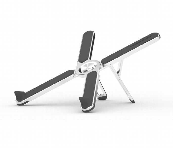 Powerology Adjustable And Foldable Laptop Stand Silver - Zoom Image 2