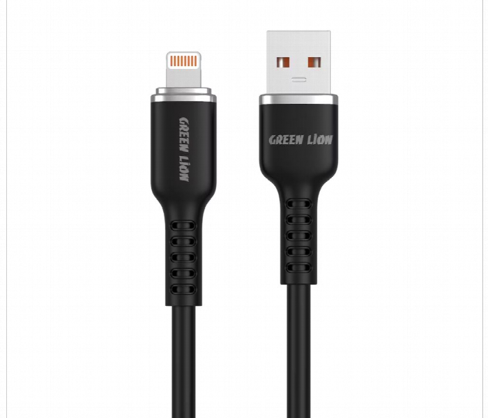 Green Lion Usb A To Lightning Silicone Cable 1M - Zoom Image 1