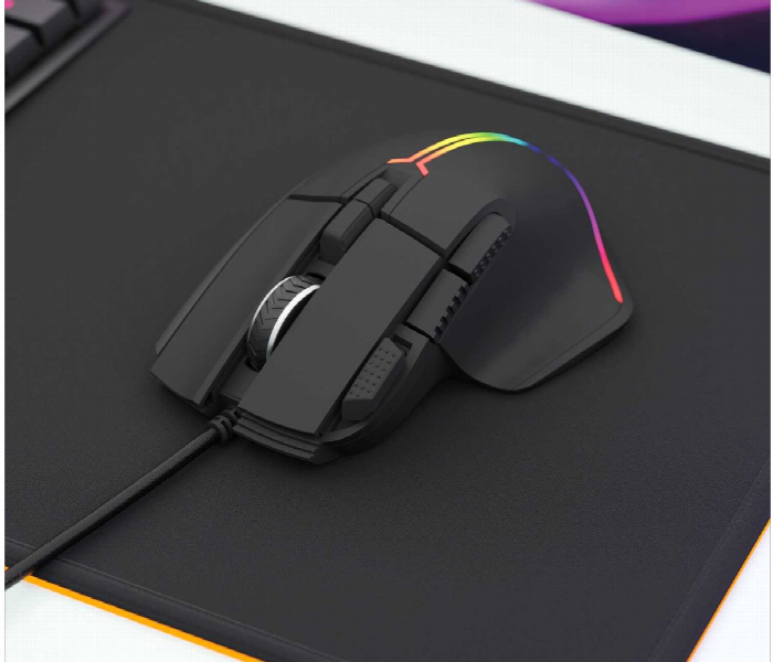 Porodo Gaming 8D Wired Rgb Gaming Mouse Black - Zoom Image 4