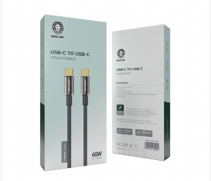 Green Lion Usb C To Usb C Touch Cable 1M 60W - Zoom Image 2