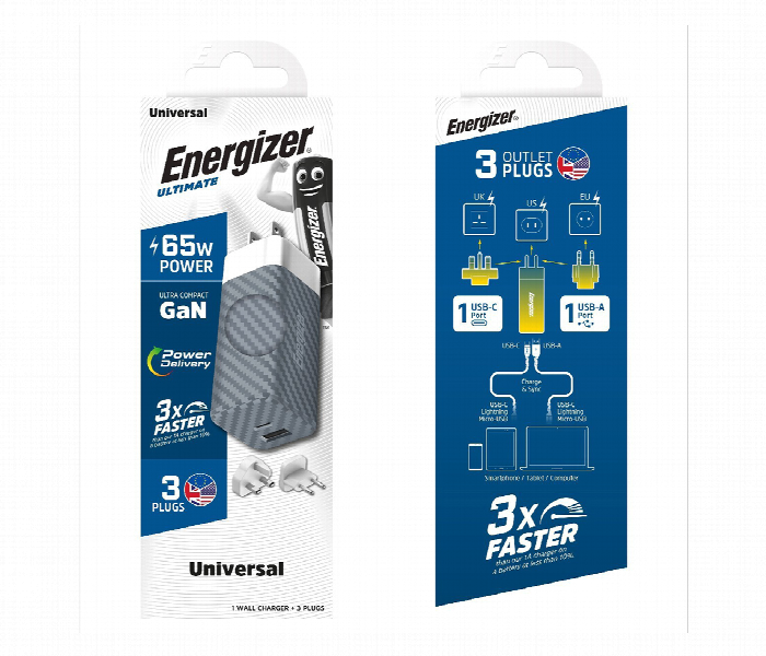 Energizer Wall Charger 65W Us Silver - Zoom Image