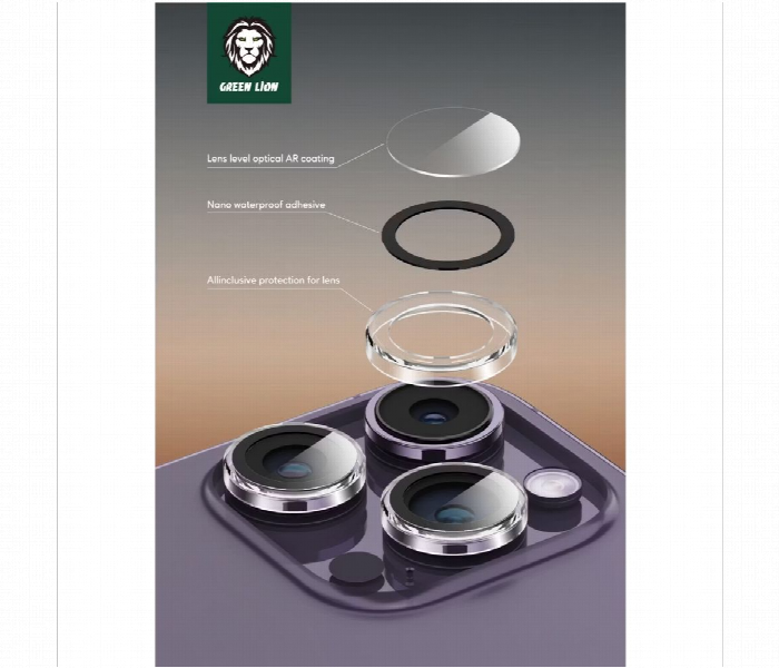Green Lion Camera Lens 9H Hardness For Iphone 14 Pro Or  14 Pro Max - Zoom Image 4