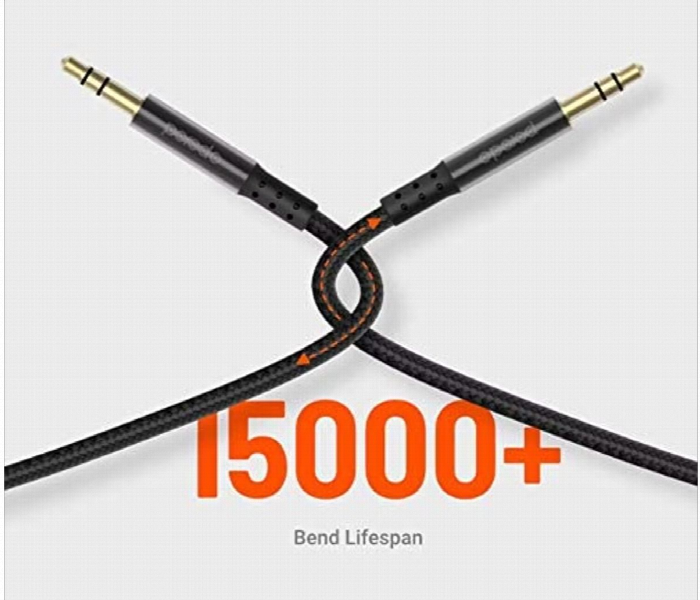 Porodo Metal Braided Aux Cable 1.2M - Zoom Image 4