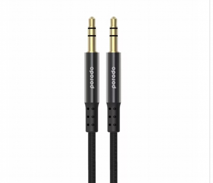 Porodo Metal Braided Aux Cable 1.2M - Zoom Image 1