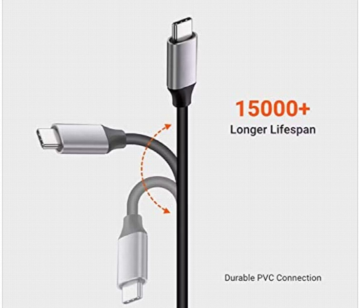 Porodo Type C To 4K Hdmi Cable 2M 6.6Ft Gray - Zoom Image 5