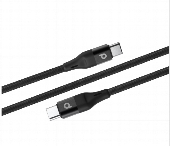 Porodo Aluminum Braided Usb C To Usb C Cable 2.2M 60W Black - Zoom Image 3