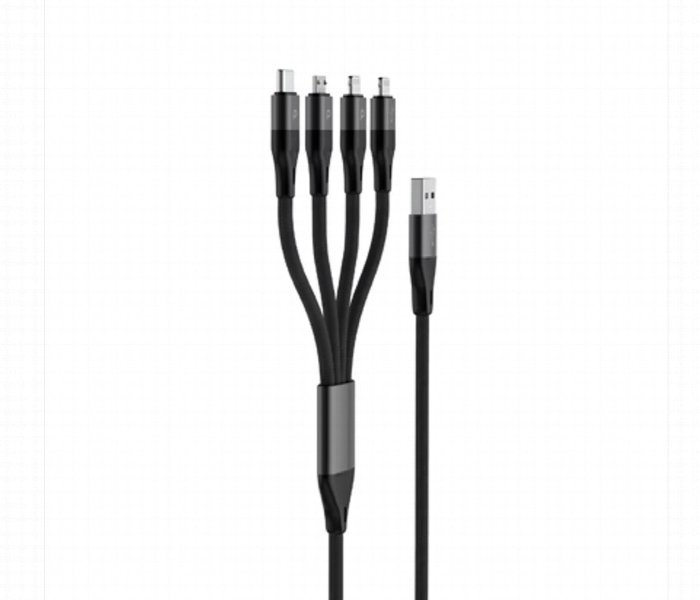Porodo 4 In 1 Aluminum Braided Cable 1.2M 2.4A - Zoom Image 4