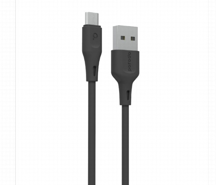 Porodo Pvc Micro Usb Charging Cable 1.2M 2.4A Black - Zoom Image 3