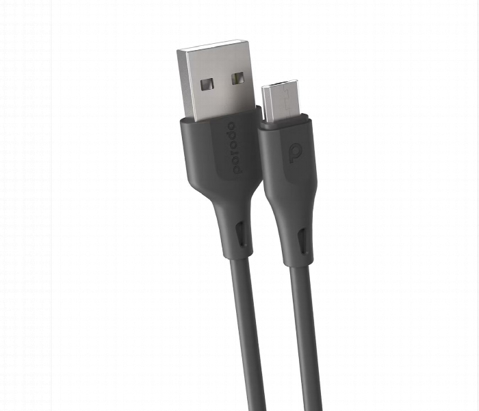 Porodo Pvc Micro Usb Cable 2M 2.4A Black - Zoom Image 3