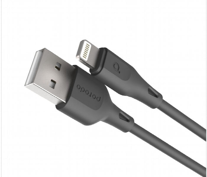 Porodo Usb Cable Lightning Connector 1.2M 2.4A Black - Zoom Image 2