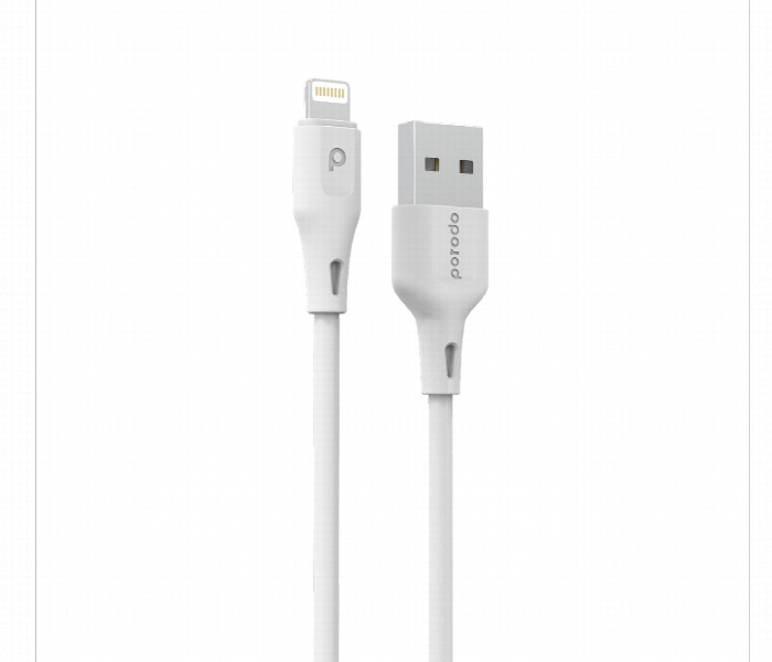 Porodo Usb Cable Lightning Connector 1.2M 2.4A White - Zoom Image 3