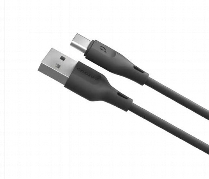 Porodo Pvc Type C Cable 3A 1.2M Black - Zoom Image 1