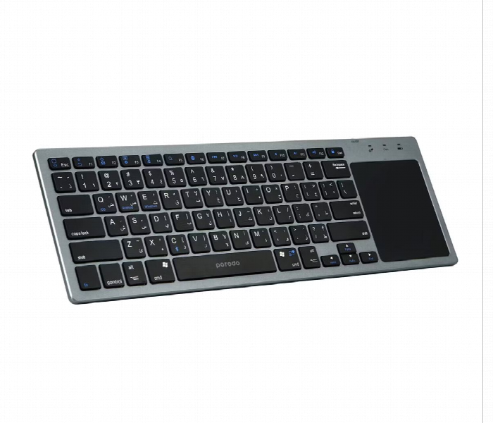 Porodo Wireless Keyboard With Touch Pad Ultra Slim Gray - Zoom Image 2