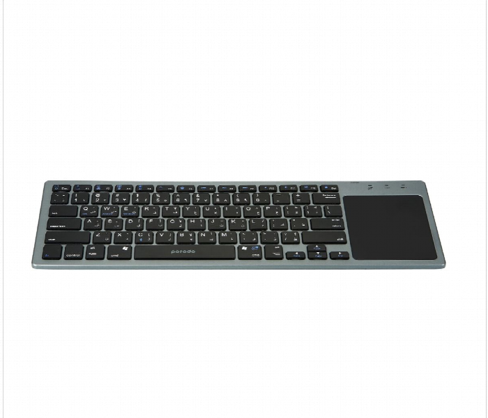 Porodo Wireless Keyboard With Touch Pad Ultra Slim Gray - Zoom Image 1