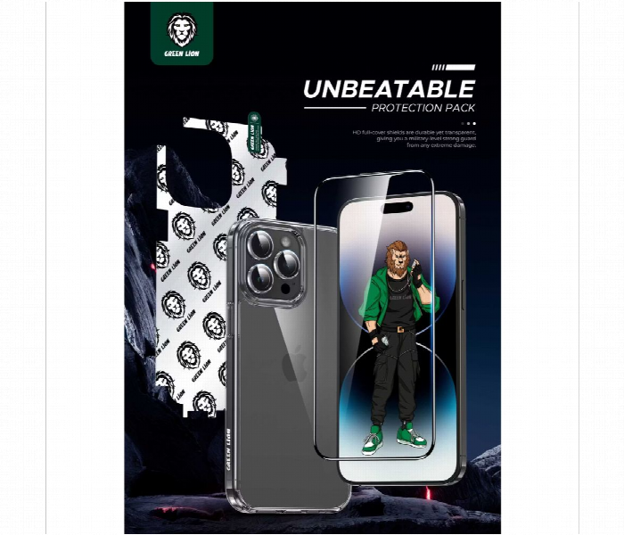 Green Lion 4 In 1 Defender Pack For Iphone 15 Pro - Zoom Image 4