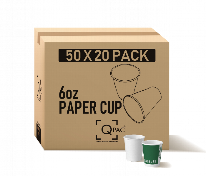 Q Pac Paper Cup 6 Oz 1X1000 Pieces    Pc6Ozwhosale - Zoom Image
