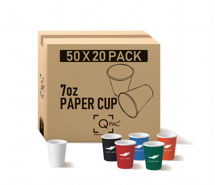Q Pac Paper Cup 7 Oz Blue 1X1000 Pieces    Pc7Ozwhosale - Zoom Image