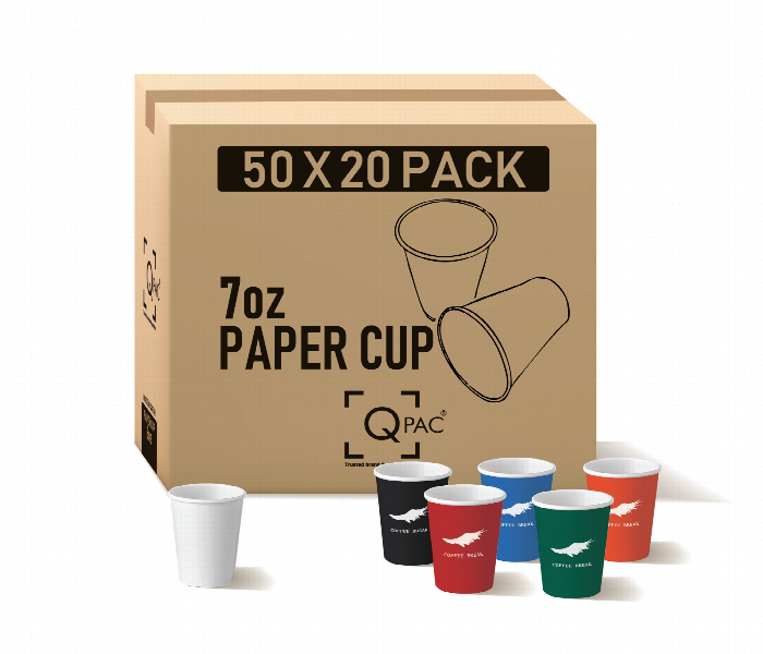 Q Pac Paper Cup 7 Oz Orange 1X1000 Pieces    Pc7Ozwhosale - Zoom Image