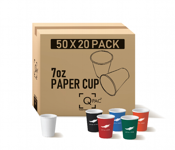 Q Pac Paper Cup 7 Oz White 1X1000 Pieces    Pc7Ozwhosale - Zoom Image