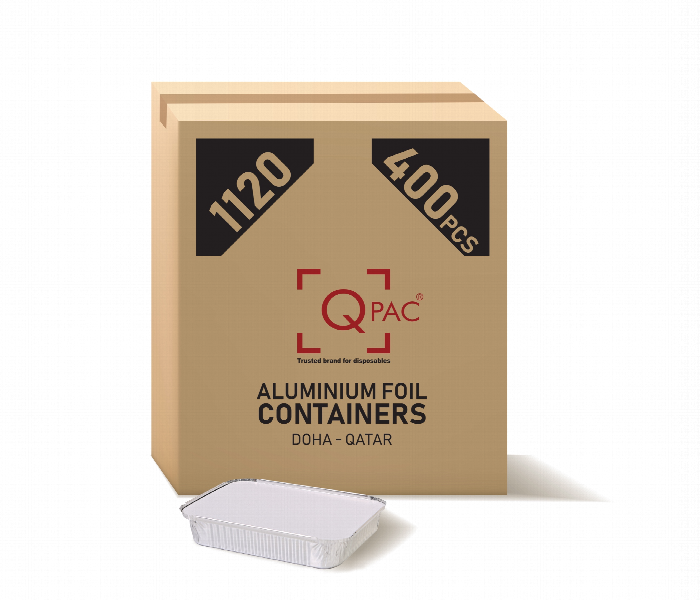Q Pac Aluminum Container 1120   1X400 Pieces    Ac1120Whosale - Zoom Image