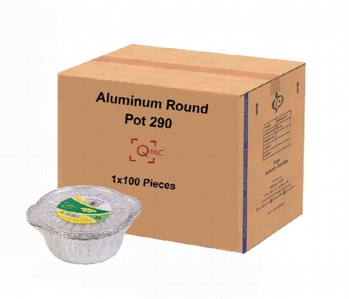 Q Pac Aluminium Round Pot 290  1X100 Pieces  Arp292Whosale - Zoom Image