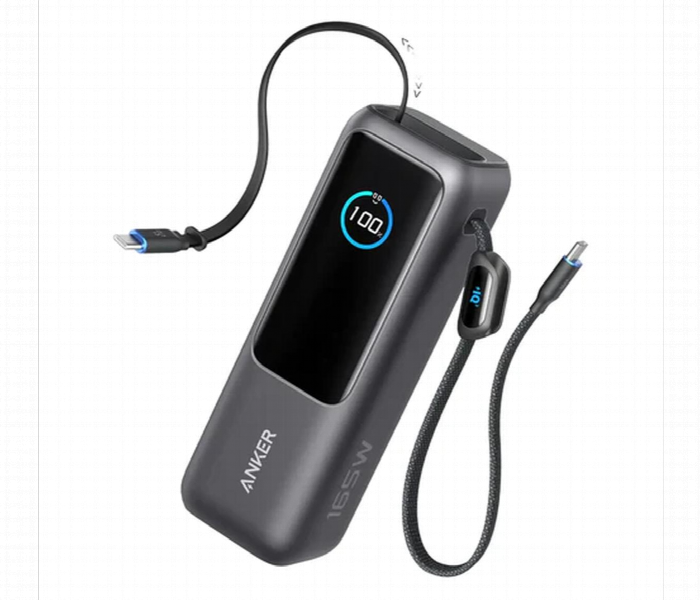 Anker Power Bank 25000Mah 165W High Power Multi Device Charger With Built In And Retractable Usb C Cables A1695 - Zoom Image 3