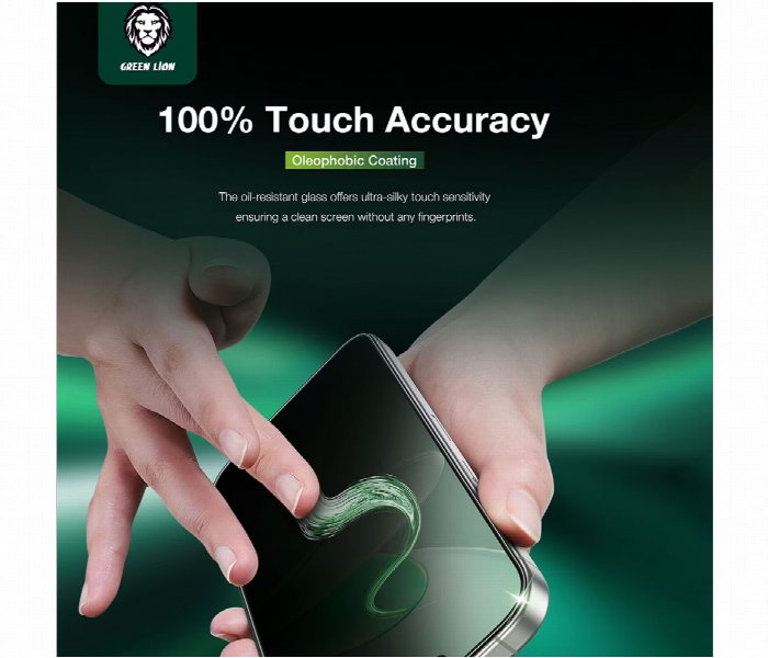 Green Lion Picasso 3D Privacy Glass With Alignment Tray Iphone 16 - Zoom Image 2