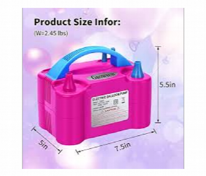 Electric Air Balloon Pump Set Electric Blower Machine Dual Nozzle 220V 240V - Zoom Image 3