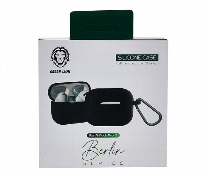 Green Lion Berlin Series Silicone Case For Airpods Pro 2 Black - Zoom Image 3