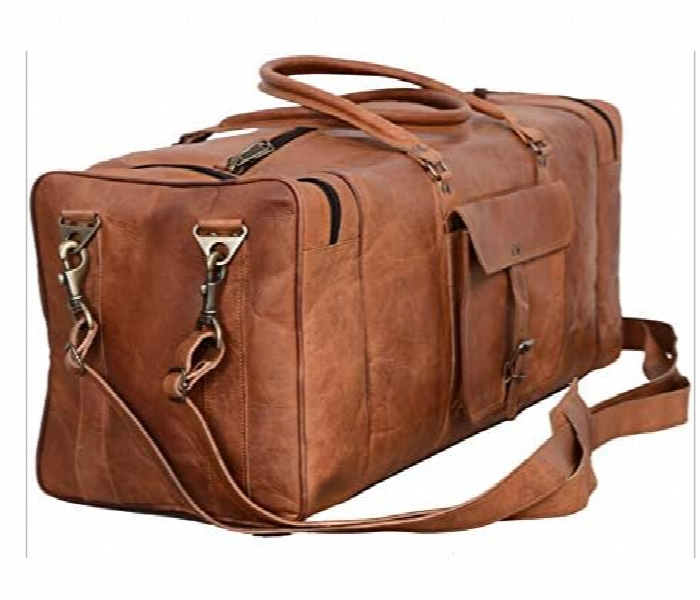 Passion Leather Duffel Bag 21 Inch U Zip Holdall Travel Sports Duffle Weekend Gym Sports By Kpl - Zoom Image 2