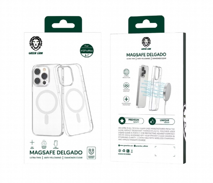 Green Lion Magsafe Delgado Case For Iphone 13 Pro Max 6.7 Inch - Zoom Image 1