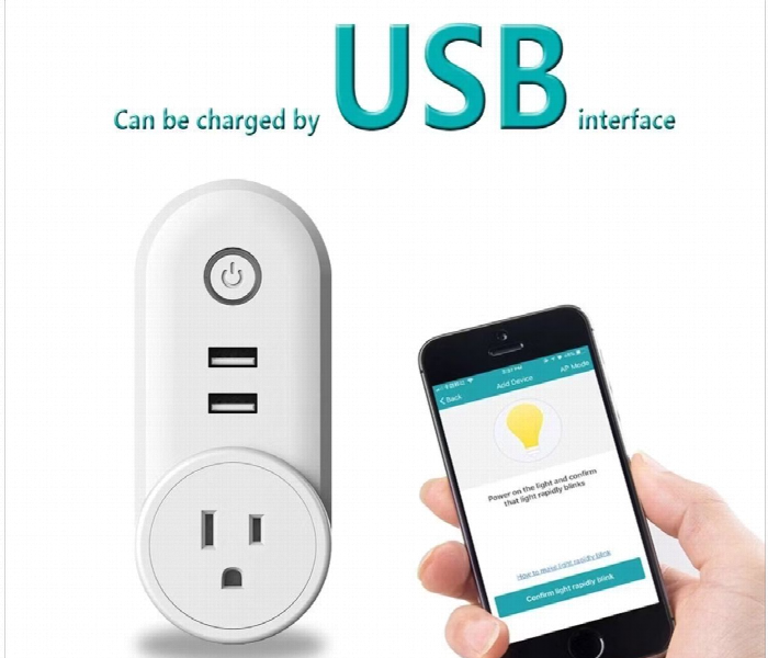 Porodo Smart Wifi Plug With Usb Charger White - Zoom Image 3