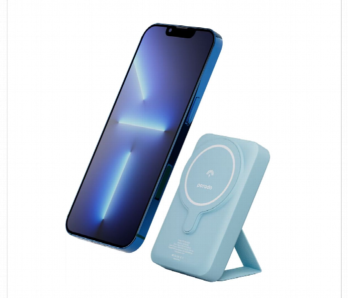 Porodo 10000Mah Magsafe Power Bank With Foldable Stand Blue - Zoom Image 1