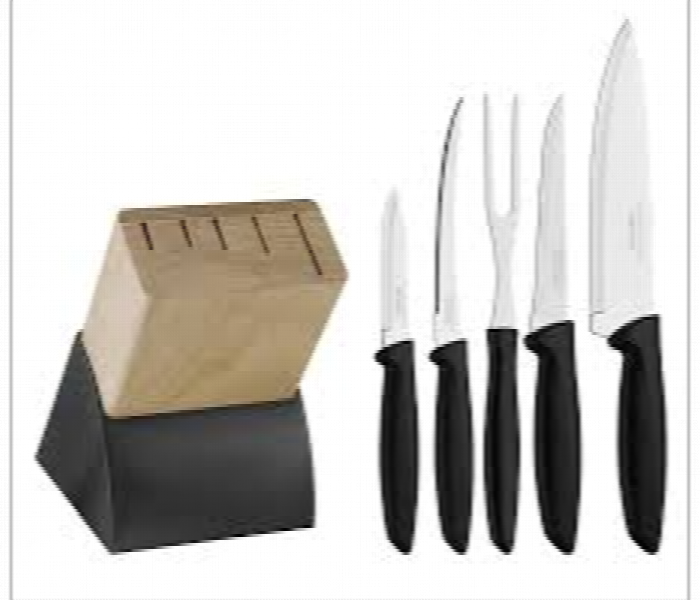 Tramontina Plenus 6Pc Knives Set Wooden Block Tr23498028 - Zoom Image 2