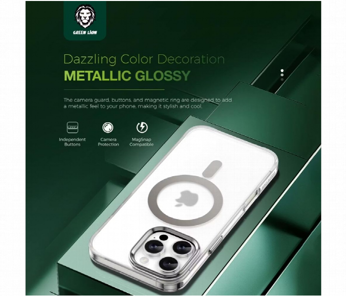Green Lion Matte Magsafe Case For Iphone 16 Pro Max White Titanium - Zoom Image 2