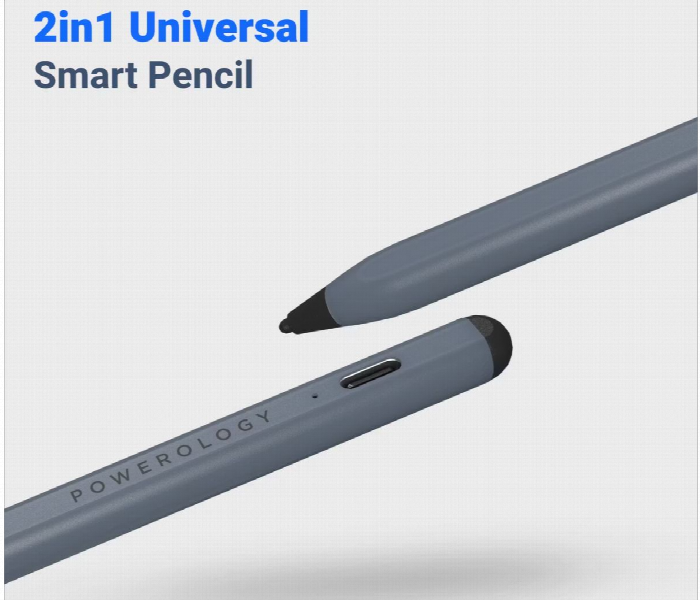 Powerology 2 In 1 Smart Pencil Gray - Zoom Image 2