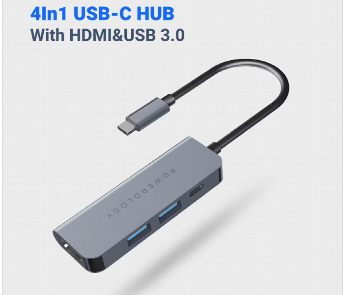 Powerology 4 In 1 Usb C Hub With Hdmi And Usb 3.0 - Zoom Image 2