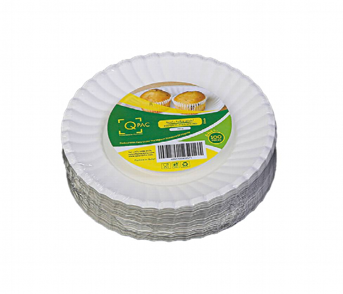 Q Pac Paper Round Plate 6 Inch 1X1000 Pieces    Prp6Inch - Zoom Image