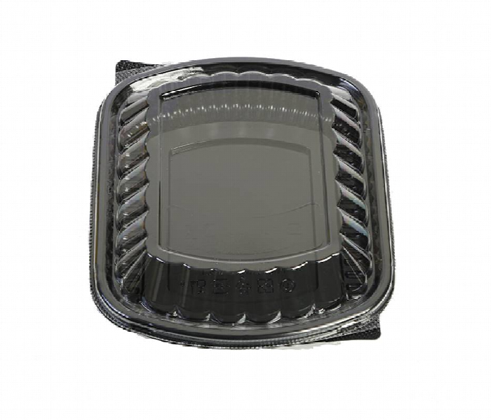 Q Pac Micro Black Base 1 Compartment With Lid  1X250 Pieces   Mb1Cblackwhs - Zoom Image