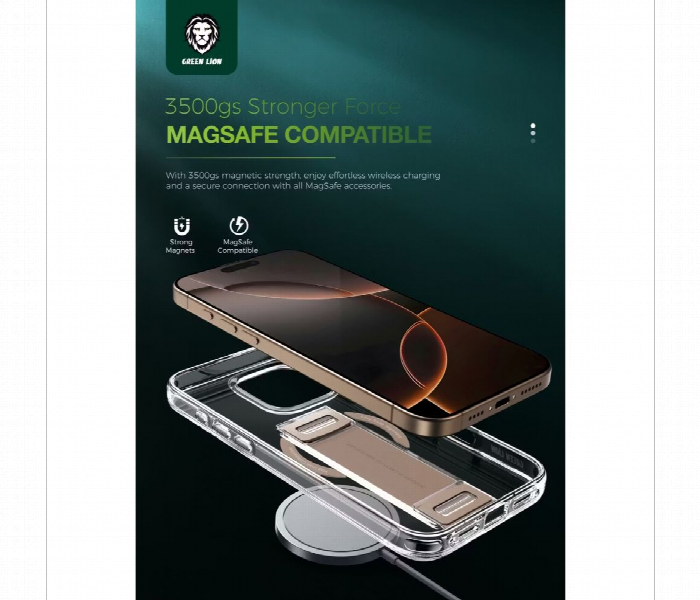Green Lion Magsafe Grip Case Iphone 16 Pro Max  Copper Gold - Zoom Image 3