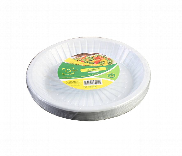 Q Pac Plastic Round Plate 18 Cm 1X1000 Piece   Prp18Cm1000 - Zoom Image