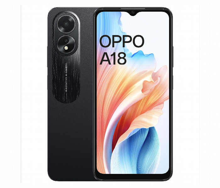 Oppo A18 4Gb Ram 128Gb Storage Glowing Black - Zoom Image