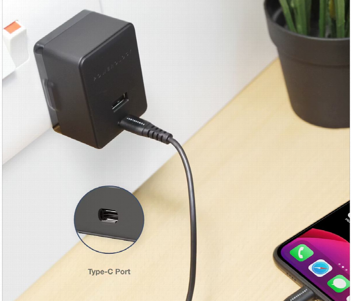Powerology Ultra Quick Wall Charger With 4Ft 1.2M Usb C To Lightning Cable - Zoom Image 6