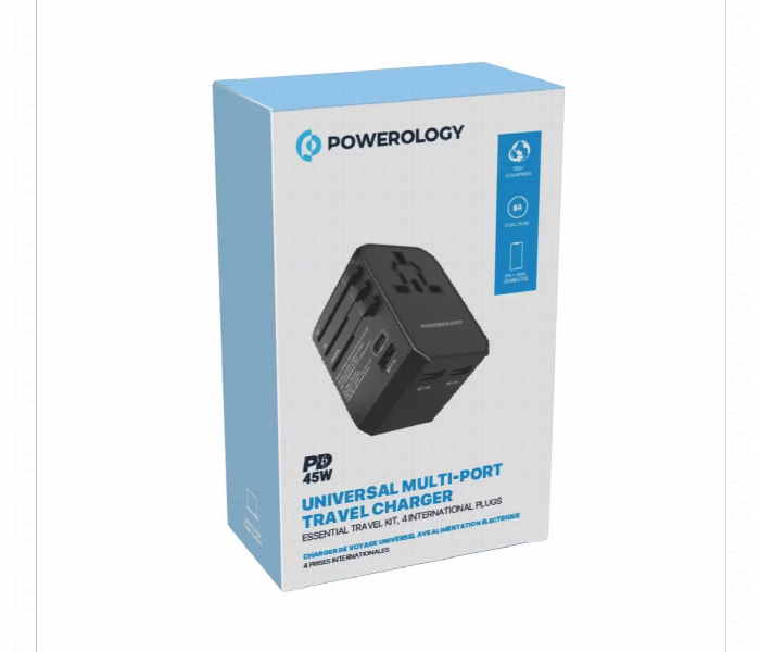 Powerology Universal Charger With Triple Usb A Ports 45W - Zoom Image 6