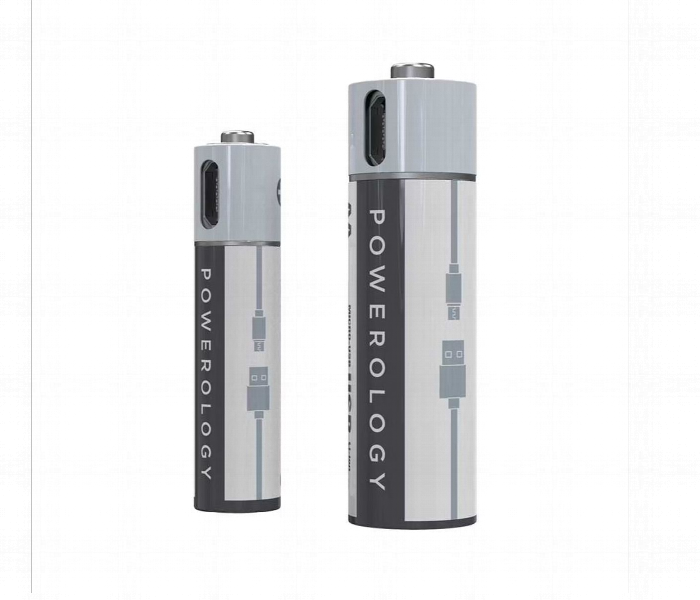 Powerology Usb Rechargeable Lithium Ion Battery Aa 1500Mah Or 2250Mwh - Zoom Image 2