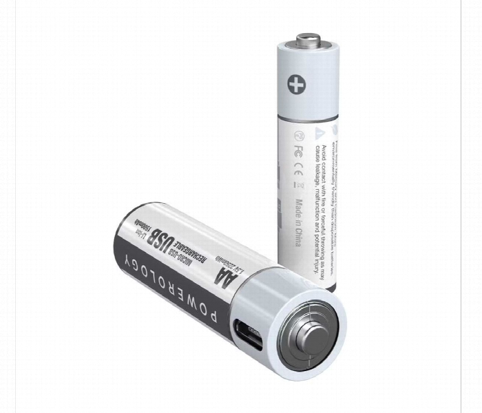 Powerology Usb Rechargeable Lithium Ion Battery Aa 1500Mah Or 2250Mwh - Zoom Image 3