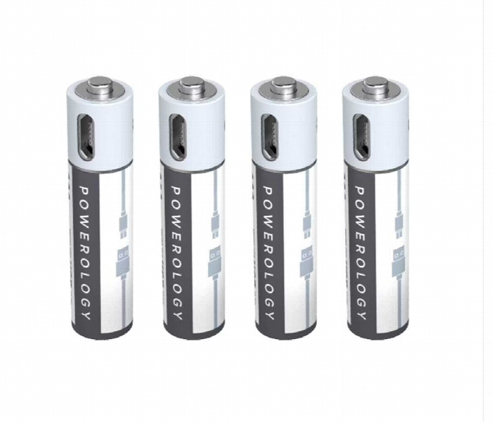 Powerology Usb Rechargeable Lithium Ion Battery Aa 1500Mah Or 2250Mwh - Zoom Image 1