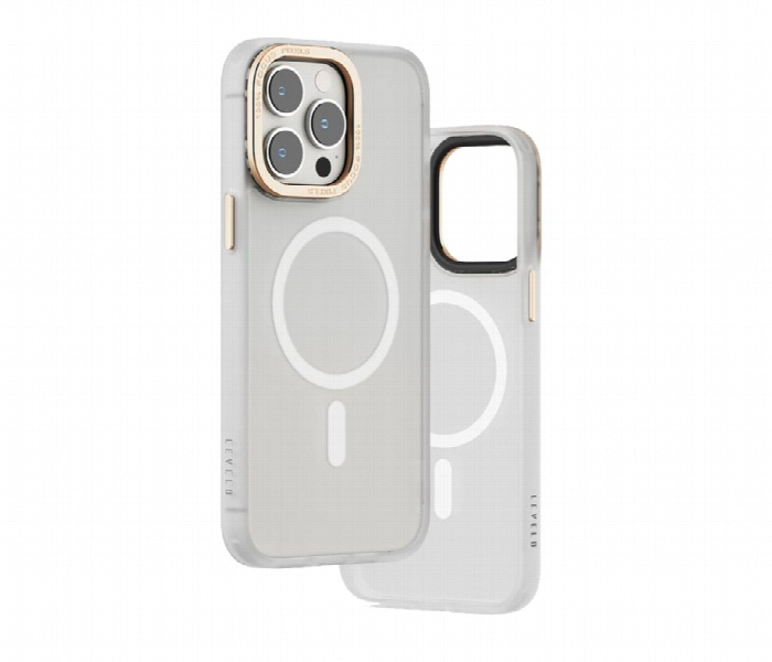 Levelo Magsafe Kayo Iphone 14 Pro Max Back Case Matte Clear Or Champagne - Zoom Image 2