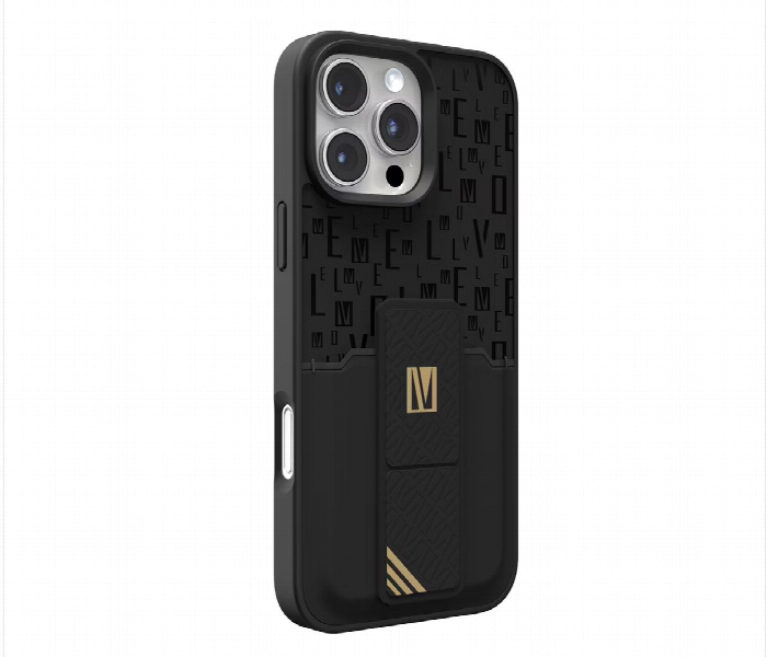 Levelo Morphix Gripstand Case With Cardholder For Iphone 16 Pro Max Black - Zoom Image 2